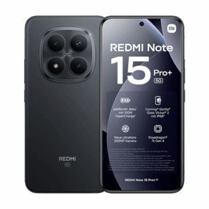 Xiaomi Redmi Note 15 Pro+ 5G Dual Sim 8GB RAM 256GB - Black ohne Vertrag